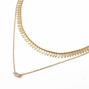 Cleo Baguette Layered Duo White Zirconia