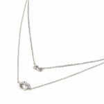 Baguette Gemstone Loveknot Layered Duo White Zirconia