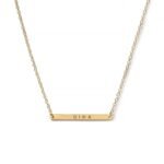 Thin Bar Engraved Necklace